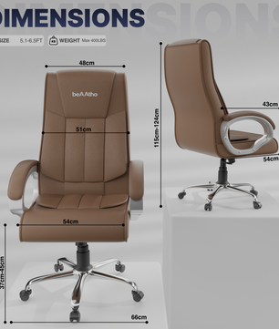 Berlin Orthopedic Boss Chair -3-Year Warranty | Breathable Executive Office Chair | Ergonomic High- Back Chair-Cushioned Seat & Armrests | Metal Base.