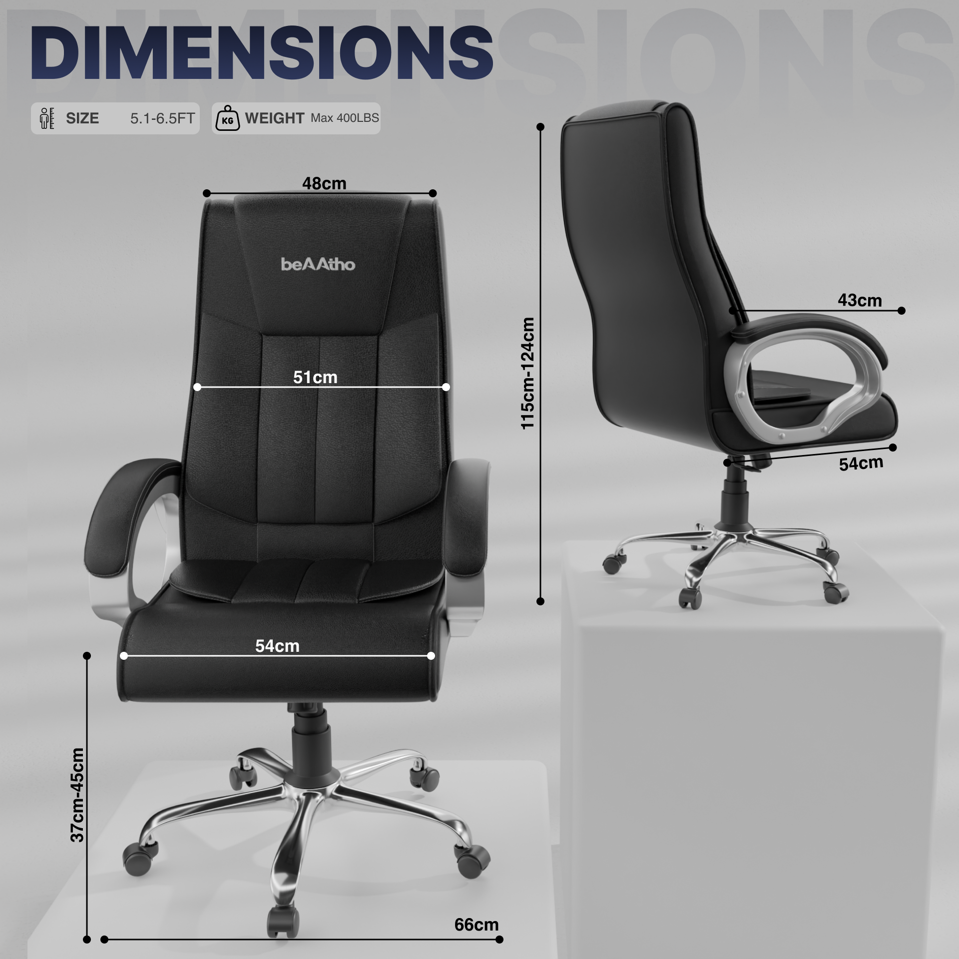 Berlin Orthopedic Boss Chair -3-Year Warranty | Breathable Executive Office Chair | Ergonomic High- Back Chair-Cushioned Seat & Armrests | Metal Base.