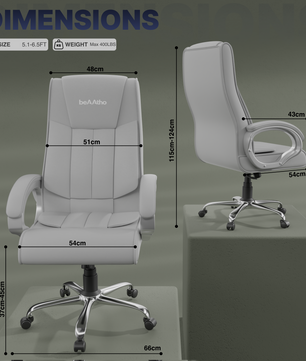 Berlin Orthopedic Boss Chair -3-Year Warranty | Breathable Executive Office Chair | Ergonomic High- Back Chair-Cushioned Seat & Armrests | Metal Base.