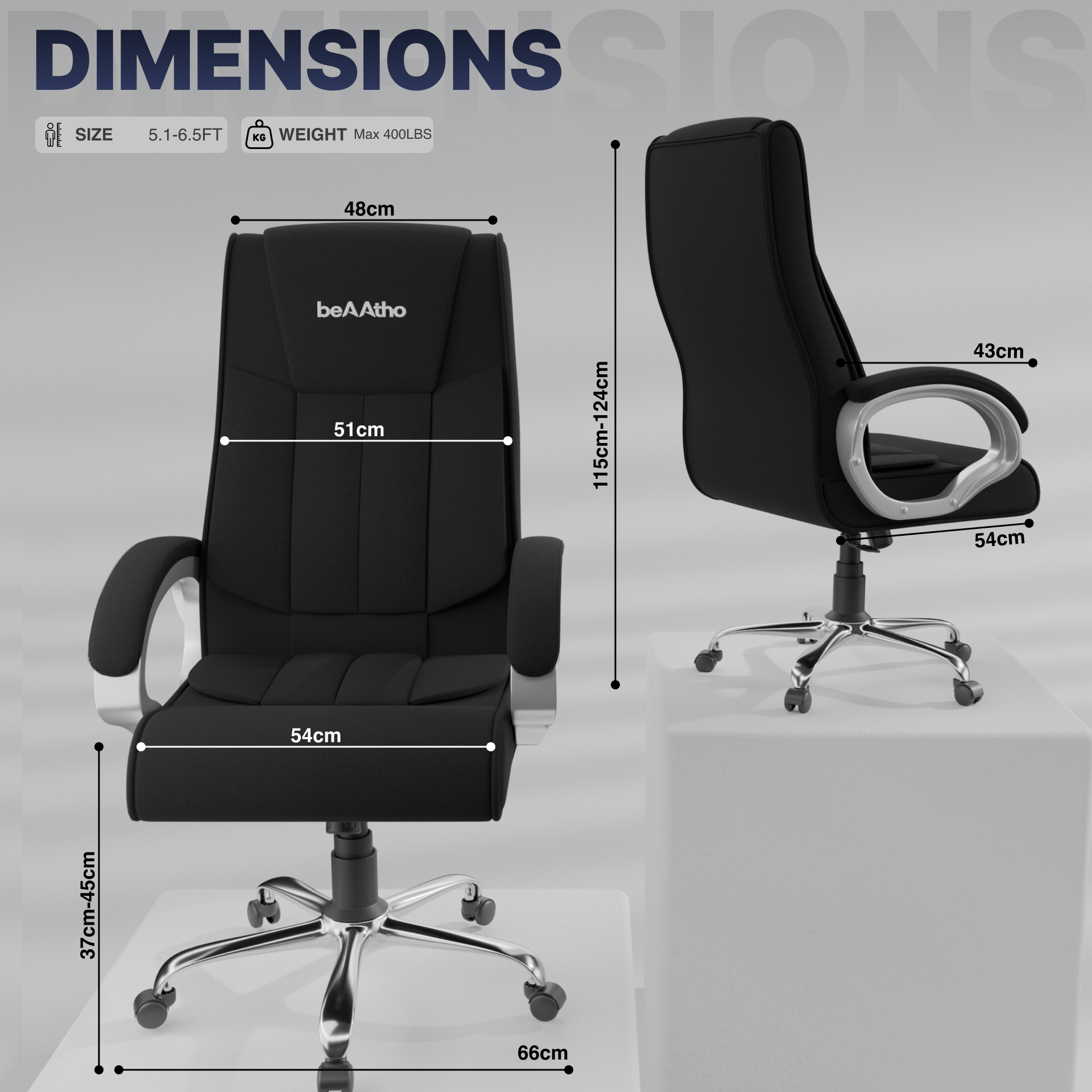 Berlin Orthopedic Boss Chair -3-Year Warranty | Breathable Executive Office Chair | Ergonomic High- Back Chair-Cushioned Seat & Armrests | Metal Base.