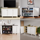 beAAtho Luno | Multipurpose Storage Rack – Plain Moulded Doors | Anti-Termite Engineered Wood | DIY Assembly | Wonton Oak - Beige