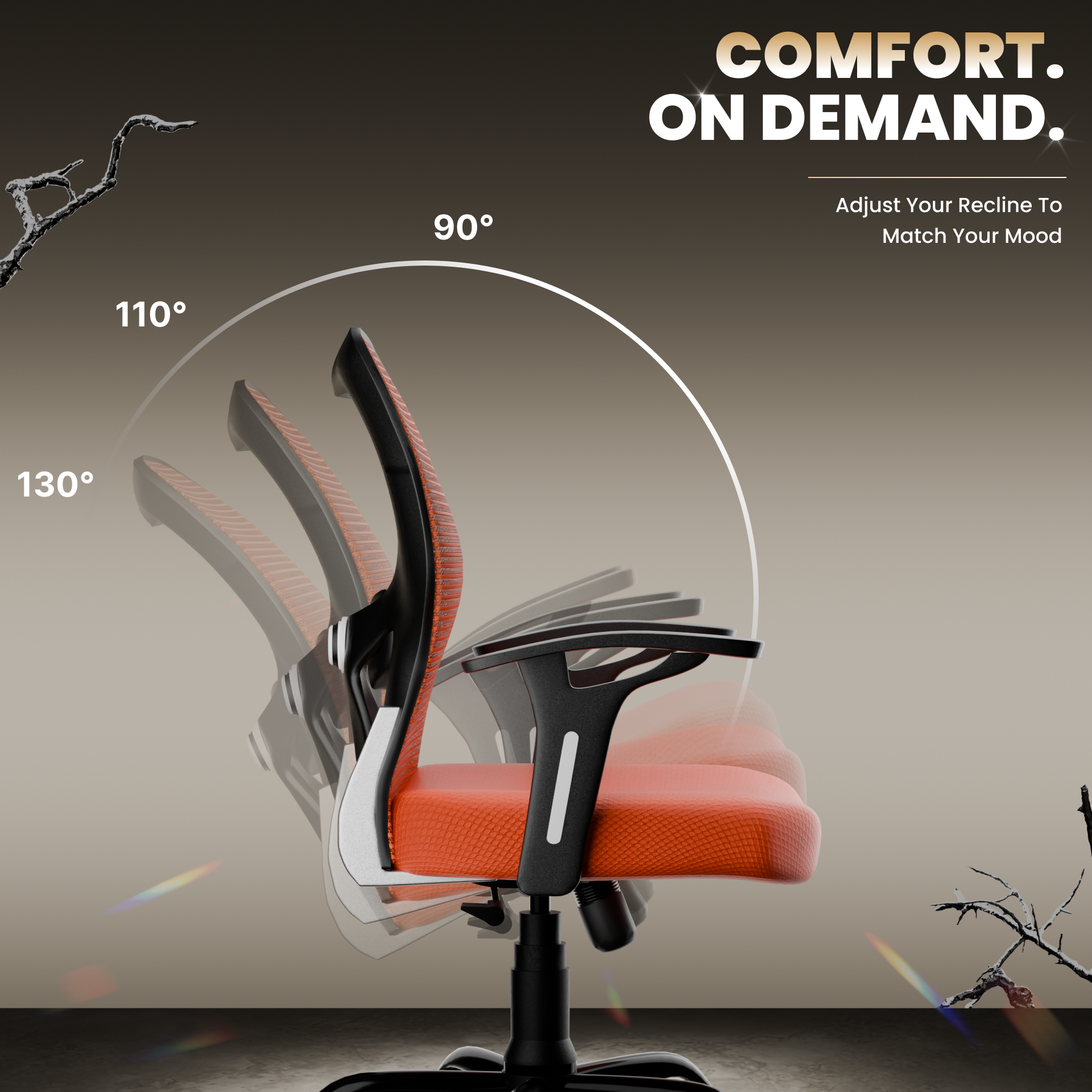 Leo Ergonomically Adjustable Executive High Back Mesh Home & Office Revolving Chair with 3 Years Warranty