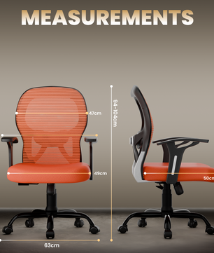 Leo Ergonomically Adjustable Executive High Back Mesh Home & Office Revolving Chair with 3 Years Warranty