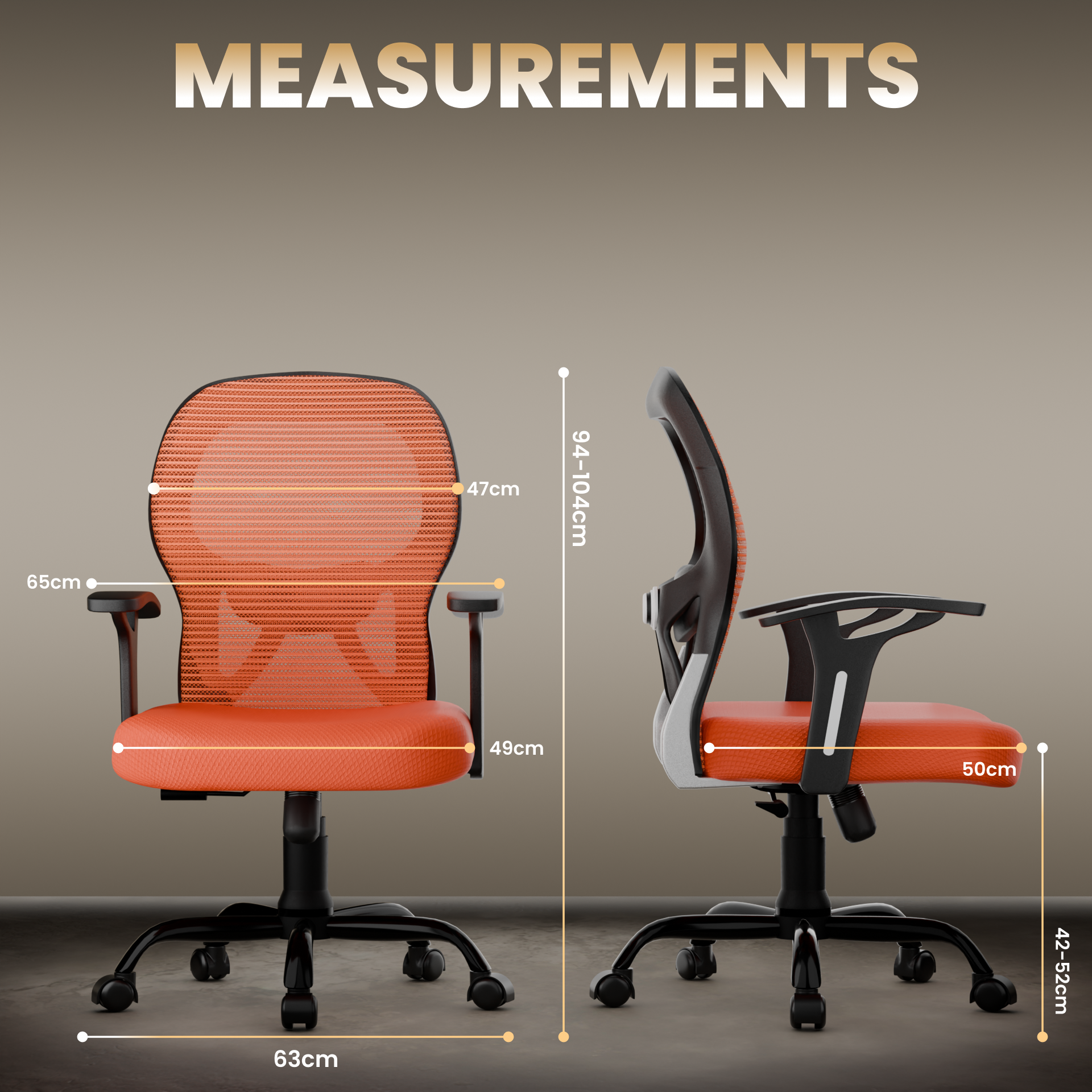 Leo Ergonomically Adjustable Executive High Back Mesh Home & Office Revolving Chair with 3 Years Warranty
