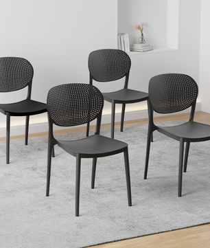 beAAtho Flora Stackable Multipurpose Chair | Modern Accent Chair for Home, Dining, Kitchen, Cafe & Restaurants | Durable Polypropylene | 3-Year Warranty