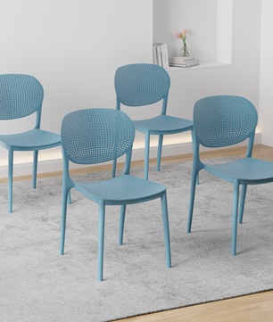 beAAtho Flora Stackable Multipurpose Chair | Modern Accent Chair for Home, Dining, Kitchen, Cafe & Restaurants | Durable Polypropylene | 3-Year Warranty