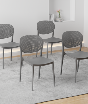beAAtho Flora Stackable Multipurpose Chair | Modern Accent Chair for Home, Dining, Kitchen, Cafe & Restaurants | Durable Polypropylene | 3-Year Warranty