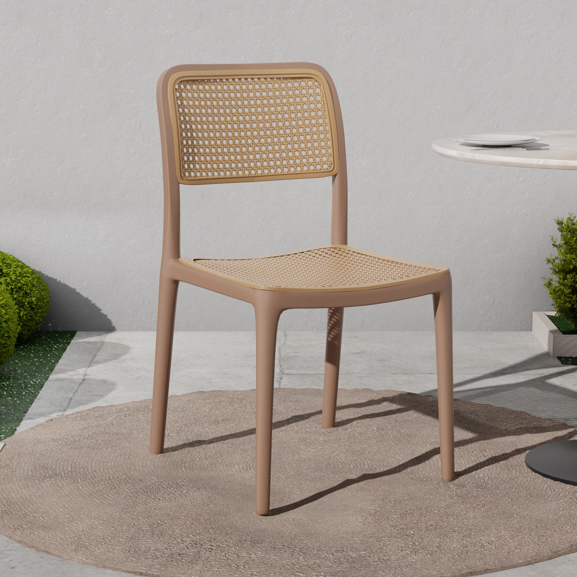 beAAtho Bloom Designer Chair for Dining, Living Room, Bedroom, Cafeteria, Cafe, Restaurant & Hotel | Modern Accent Chair | Ergonomic Comfort | Indoor & Outdoor Use | 3-Year Warranty |