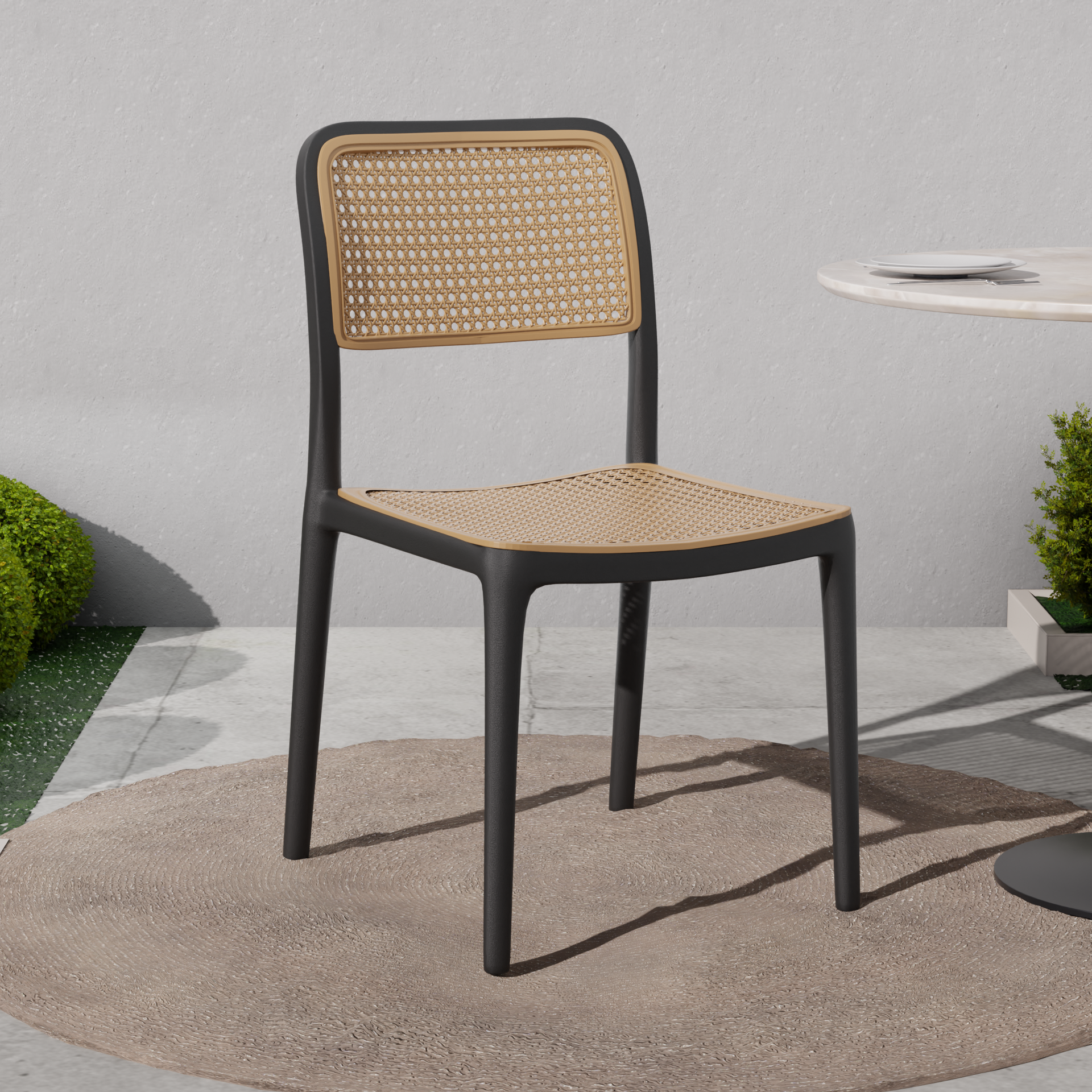beAAtho Bloom Designer Chair for Dining, Living Room, Bedroom, Cafeteria, Cafe, Restaurant & Hotel | Modern Accent Chair | Ergonomic Comfort | Indoor & Outdoor Use | 3-Year Warranty |