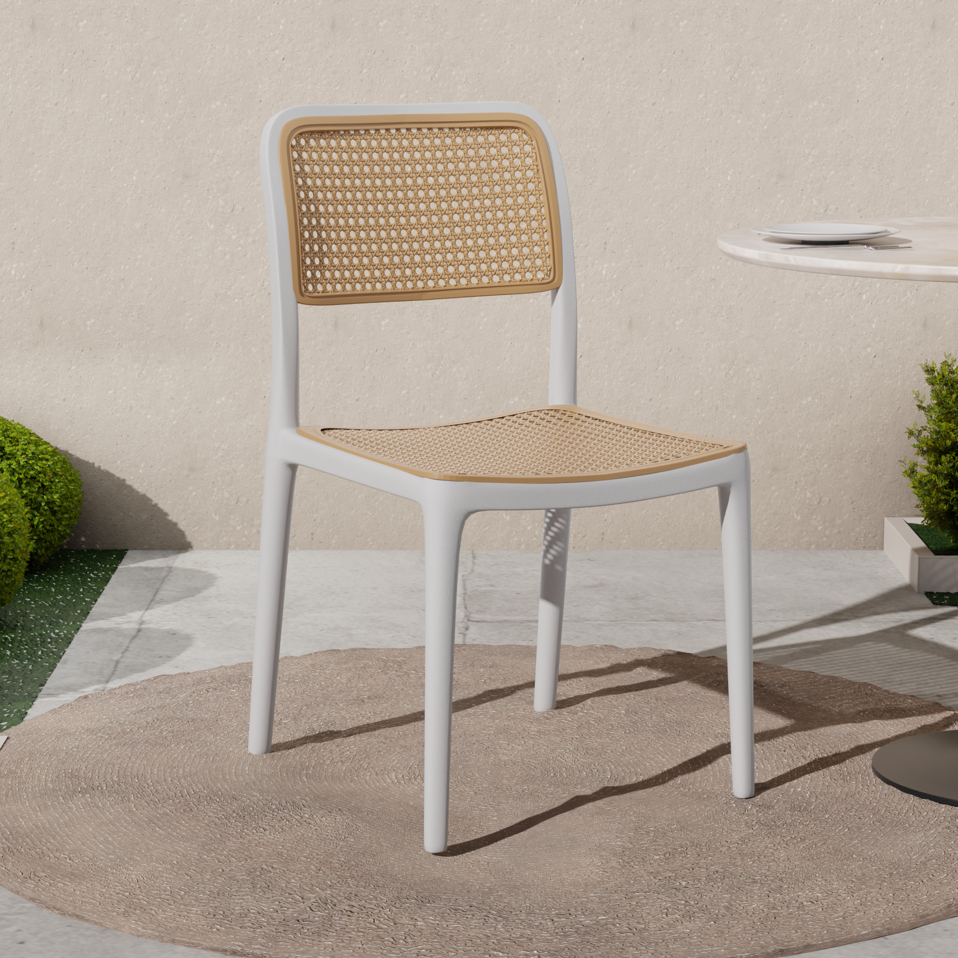 beAAtho Bloom Designer Chair for Dining, Living Room, Bedroom, Cafeteria, Cafe, Restaurant & Hotel | Modern Accent Chair | Ergonomic Comfort | Indoor & Outdoor Use | 3-Year Warranty |