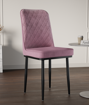FurniVo IKON Premium Dining Chair with Cushioned Seat & Metal Legs | Premium Accent Chair for Living Room, Bedroom & Balcony | D.I.Y