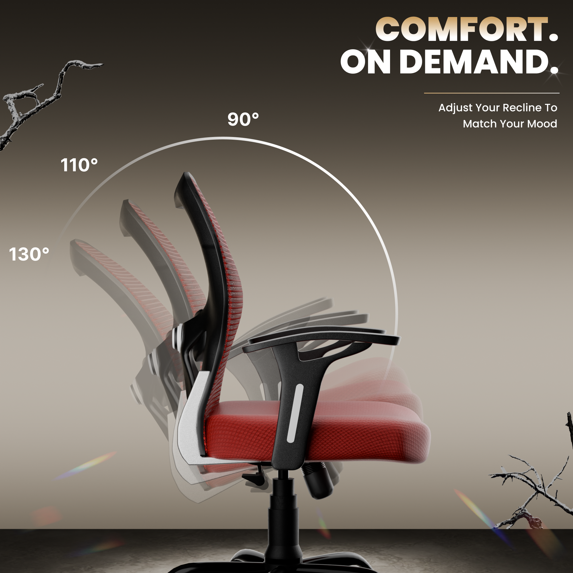 Leo Ergonomically Adjustable Executive High Back Mesh Home & Office Revolving Chair with 3 Years Warranty