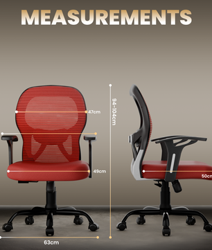 Leo Ergonomically Adjustable Executive High Back Mesh Home & Office Revolving Chair with 3 Years Warranty