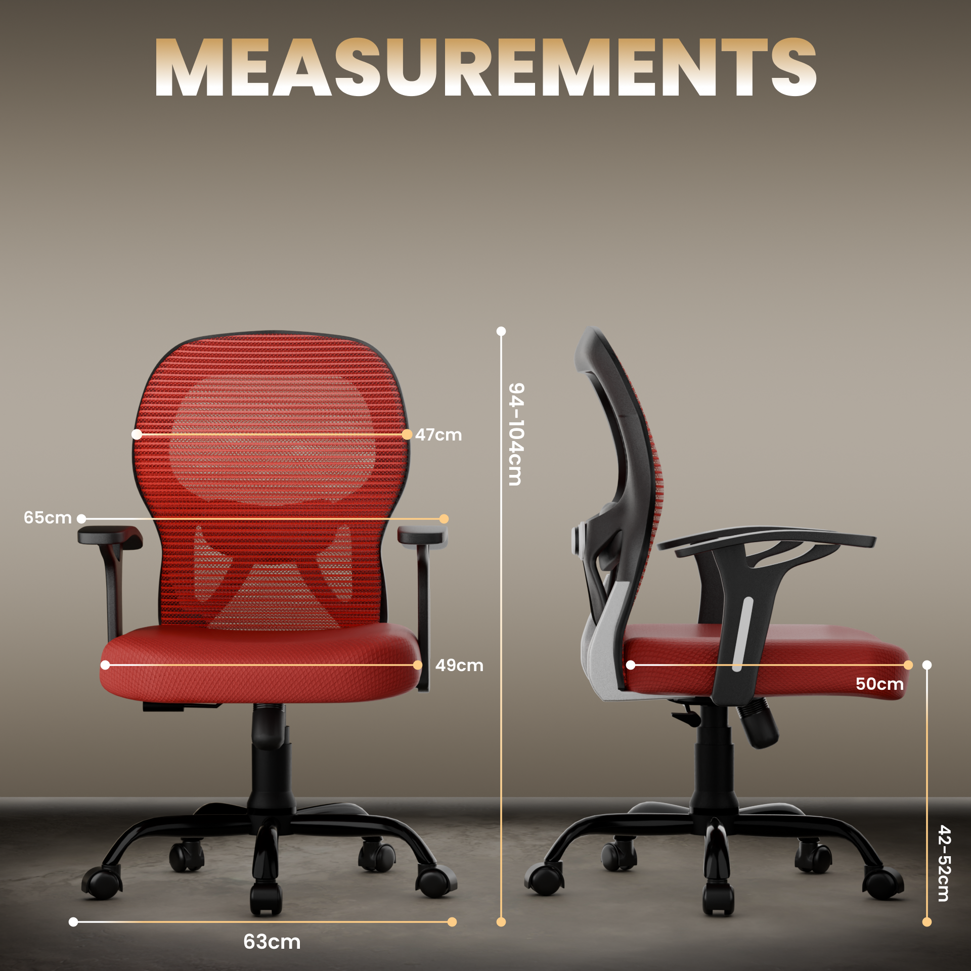 Leo Ergonomically Adjustable Executive High Back Mesh Home & Office Revolving Chair with 3 Years Warranty