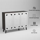 beAAtho Brisk 3-Door Engineered Wood Multipurpose Storage Rack, Anti-Termite Treated Shoe, Book & Utility Organizer- DIY