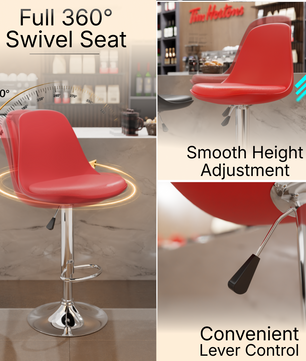beAAtho Orbit Height Adjustable Bar Stool Chair | 360° Revolving Swivel Bar Chair with Footrest | Modern Kitchen Counter Stool for Home, Cafe & Office