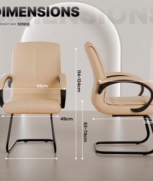beAAtho® Aura Ergonomic Chair with Cushioned Seat & Backrest | Office & Visitor Chair