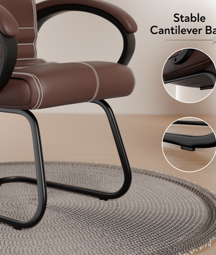 beAAtho® Aura Ergonomic Chair with Cushioned Seat & Backrest | Office & Visitor Chair