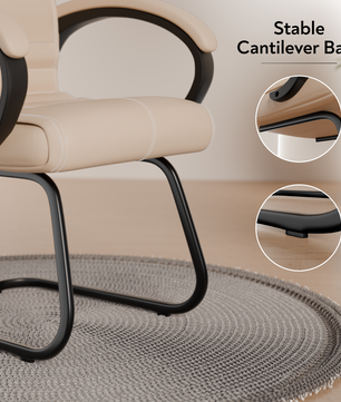 beAAtho® Aura Ergonomic Chair with Cushioned Seat & Backrest | Office & Visitor Chair