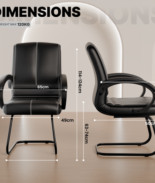 beAAtho® Aura Ergonomic Chair with Cushioned Seat & Backrest | Office & Visitor Chair
