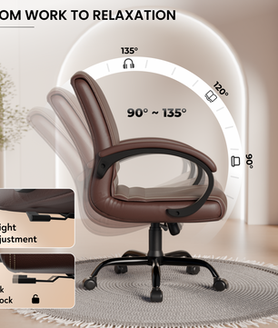 beAAtho® Aura Ergonomic Chair with Cushioned Seat & Backrest | Office & Visitor Chair