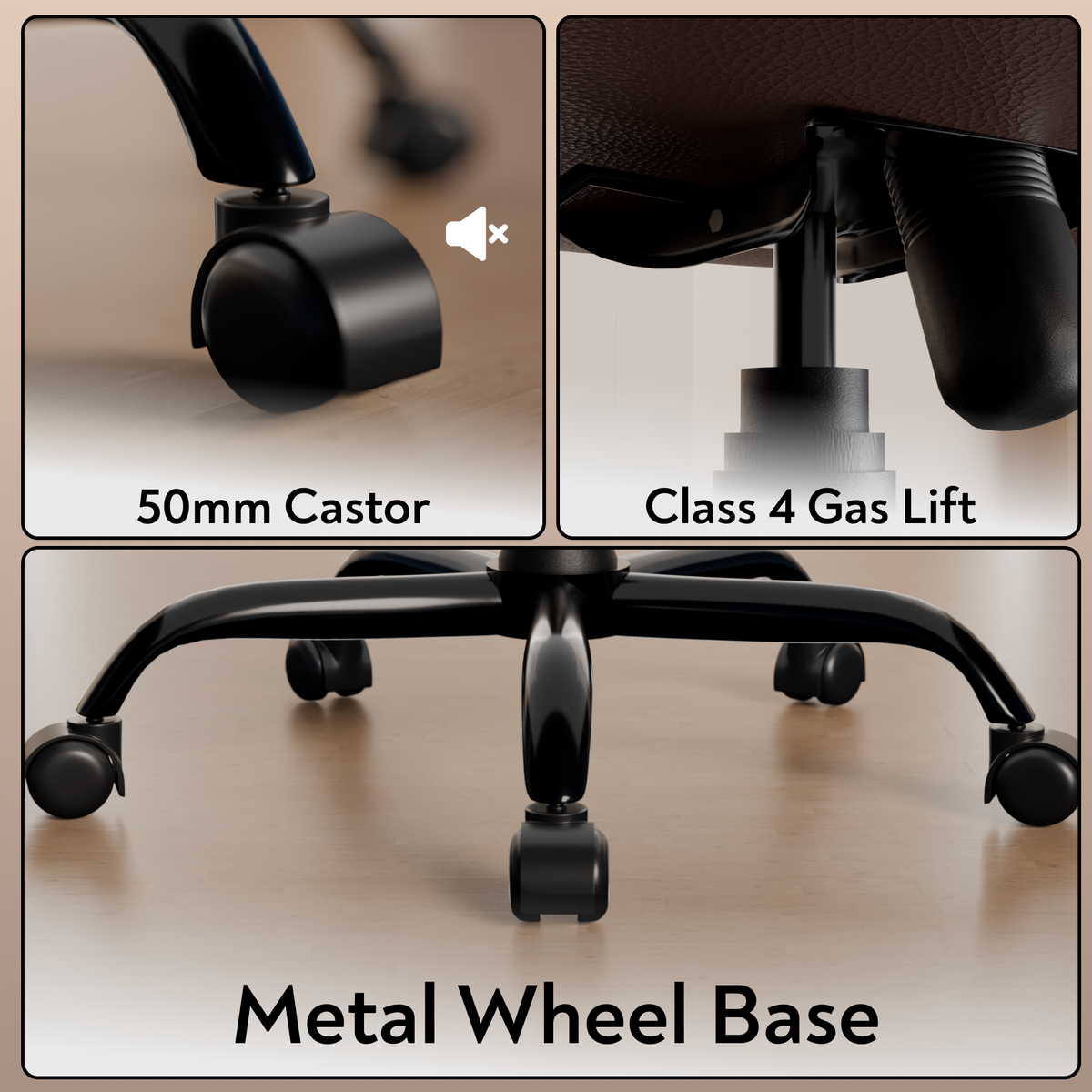 beAAtho® Aura Ergonomic Chair with Cushioned Seat & Backrest | Office & Visitor Chair