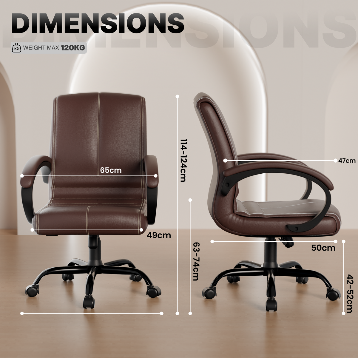 beAAtho® Aura Ergonomic Chair with Cushioned Seat & Backrest | Office & Visitor Chair