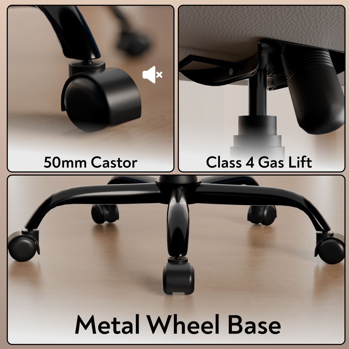 beAAtho® Aura Ergonomic Chair with Cushioned Seat & Backrest | Office & Visitor Chair