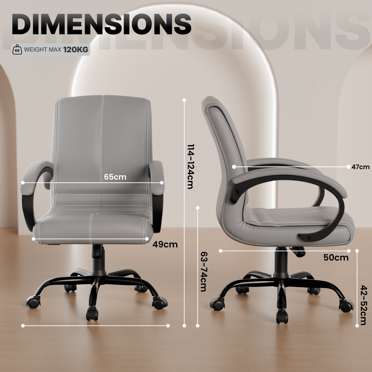 beAAtho® Aura Ergonomic Chair with Cushioned Seat & Backrest | Office & Visitor Chair
