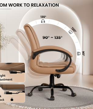 beAAtho® Aura Ergonomic Chair with Cushioned Seat & Backrest | Office & Visitor Chair