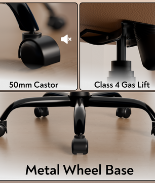 beAAtho® Aura Ergonomic Chair with Cushioned Seat & Backrest | Office & Visitor Chair
