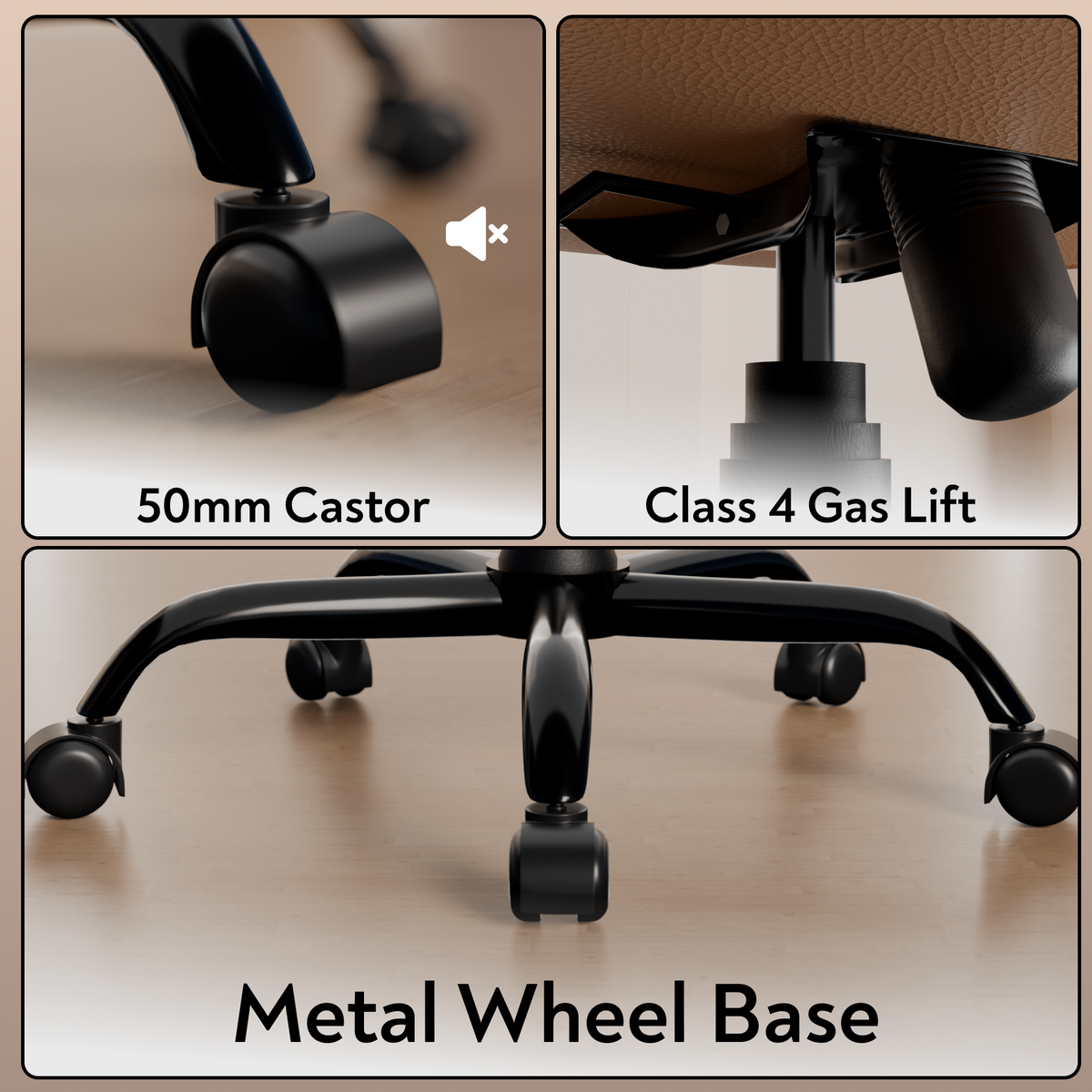 beAAtho® Aura Ergonomic Chair with Cushioned Seat & Backrest | Office & Visitor Chair