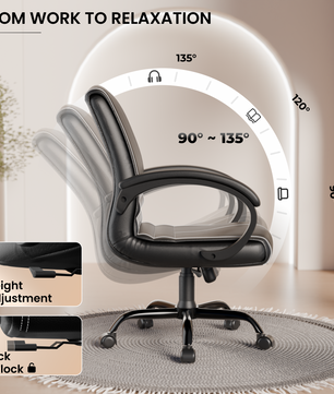 beAAtho® Aura Ergonomic Chair with Cushioned Seat & Backrest | Office & Visitor Chair