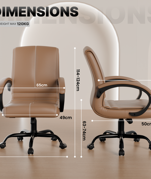 beAAtho® Aura Ergonomic Chair with Cushioned Seat & Backrest | Office & Visitor Chair