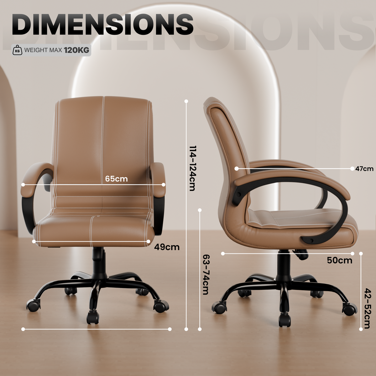 beAAtho® Aura Ergonomic Chair with Cushioned Seat & Backrest | Office & Visitor Chair