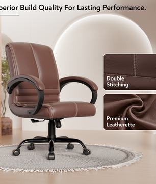 beAAtho® Aura Ergonomic Chair with Cushioned Seat & Backrest | Office & Visitor Chair
