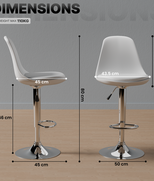 beAAtho Orbit Height Adjustable Bar Stool Chair | 360° Revolving Swivel Bar Chair with Footrest | Modern Kitchen Counter Stool for Home, Cafe & Office