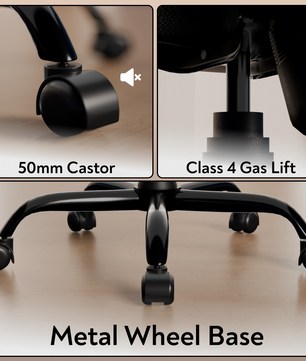 beAAtho® Aura Ergonomic Chair with Cushioned Seat & Backrest | Office & Visitor Chair