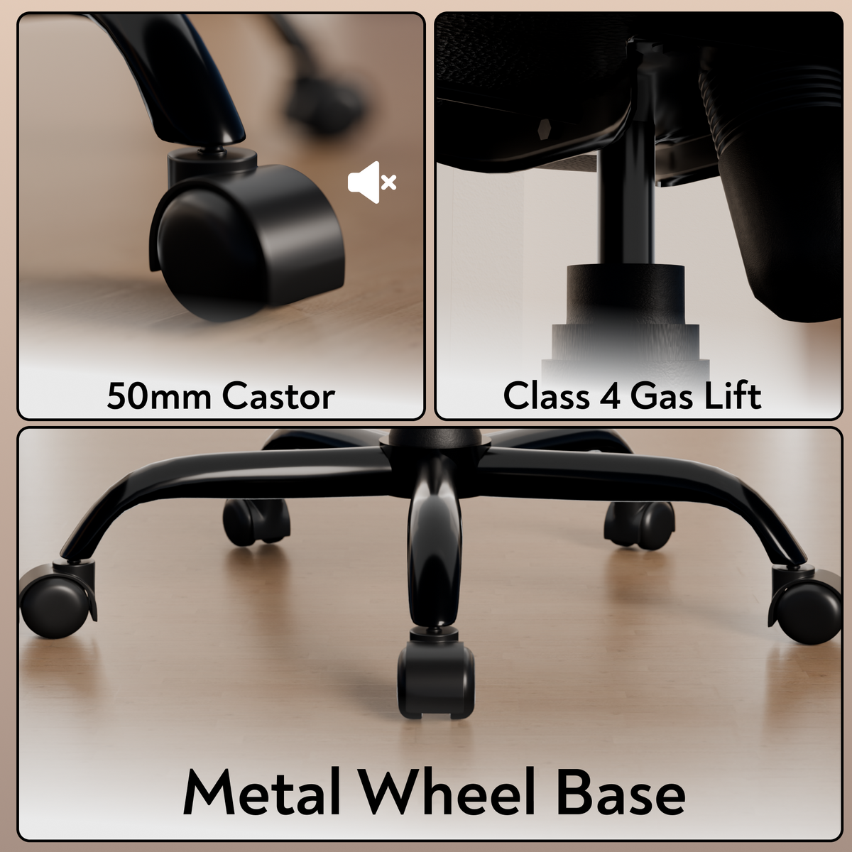 beAAtho® Aura Ergonomic Chair with Cushioned Seat & Backrest | Office & Visitor Chair