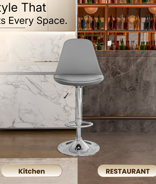 beAAtho Orbit Height Adjustable Bar Stool Chair | 360° Revolving Swivel Bar Chair with Footrest | Modern Kitchen Counter Stool for Home, Cafe & Office