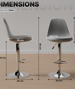 beAAtho Orbit Height Adjustable Bar Stool Chair | 360° Revolving Swivel Bar Chair with Footrest | Modern Kitchen Counter Stool for Home, Cafe & Office