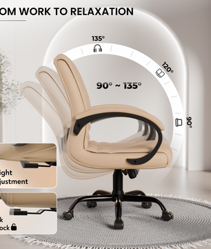 beAAtho® Aura Ergonomic Chair with Cushioned Seat & Backrest | Office & Visitor Chair
