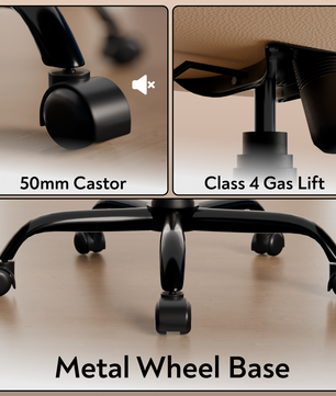 beAAtho® Aura Ergonomic Chair with Cushioned Seat & Backrest | Office & Visitor Chair