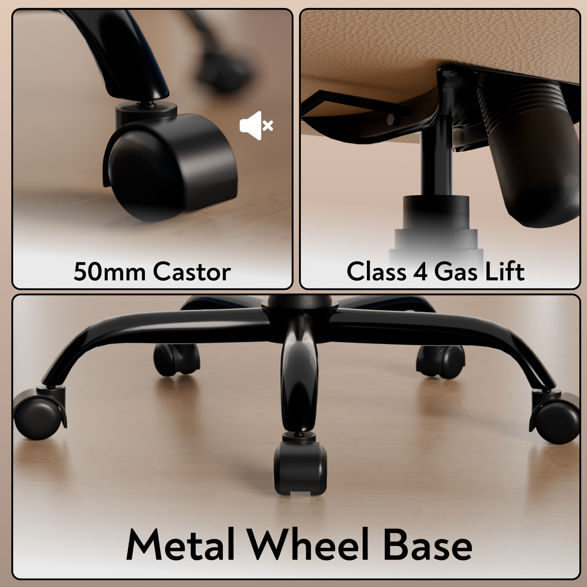 beAAtho® Aura Ergonomic Chair with Cushioned Seat & Backrest | Office & Visitor Chair