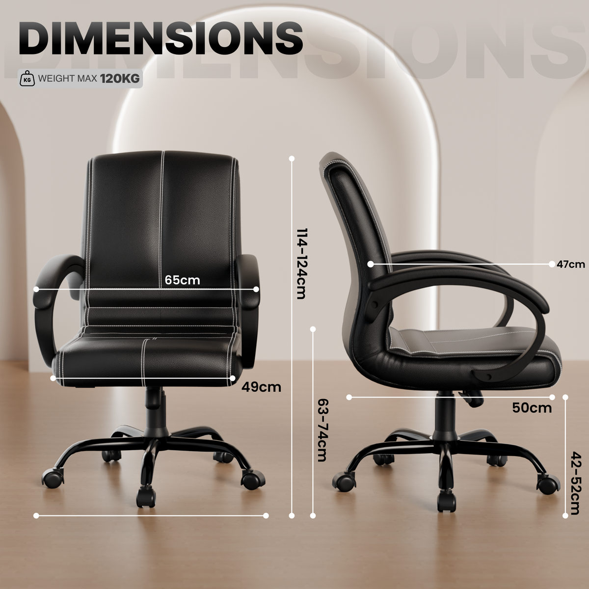 beAAtho® Aura Ergonomic Chair with Cushioned Seat & Backrest | Office & Visitor Chair