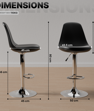 beAAtho Orbit Height Adjustable Bar Stool Chair | 360° Revolving Swivel Bar Chair with Footrest | Modern Kitchen Counter Stool for Home, Cafe & Office