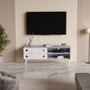 beAAtho NEXA – Elegant Engineered Wood TV Unit with Closed & Open Storage | Asian White