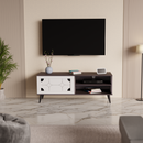beAAtho NEXA – Elegant Engineered Wood TV Unit with Closed & Open Storage | Walnut White