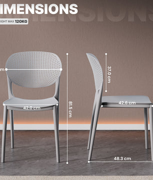 beAAtho Flora Stackable Multipurpose Chair | Modern Accent Chair for Home, Dining, Kitchen, Cafe & Restaurants | Durable Polypropylene | 3-Year Warranty