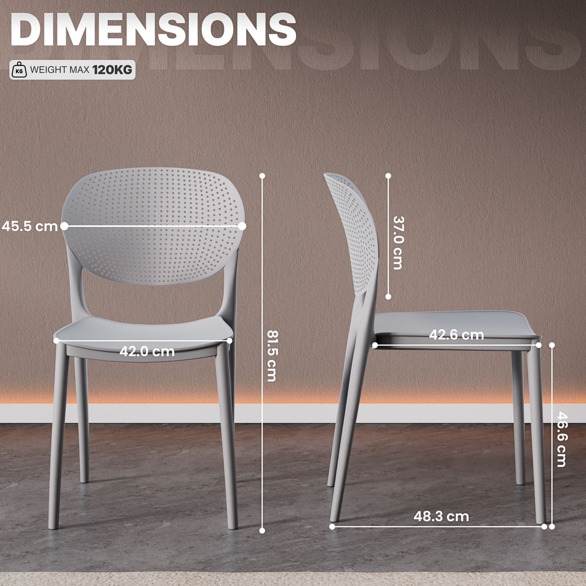 beAAtho Flora Stackable Multipurpose Chair | Modern Accent Chair for Home, Dining, Kitchen, Cafe & Restaurants | Durable Polypropylene | 3-Year Warranty